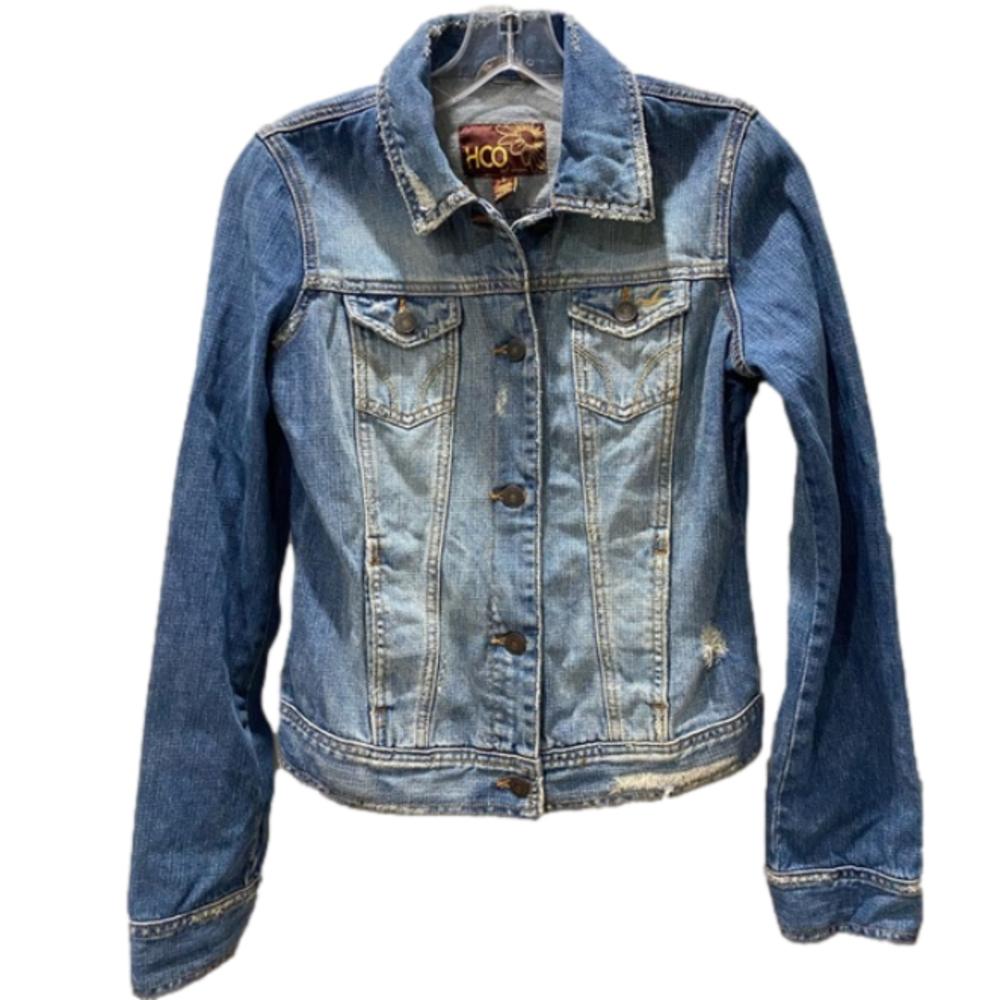 HCO Surf Company Denim Distressed Jean Jacket Size‎ Small